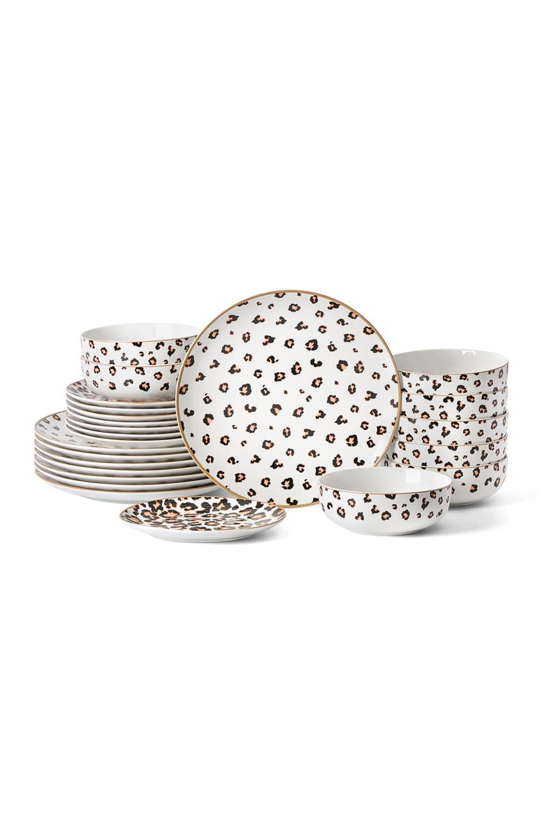 Majestic Porcelain 24-Piece Dinnerware Set, Main, color, Multicolored