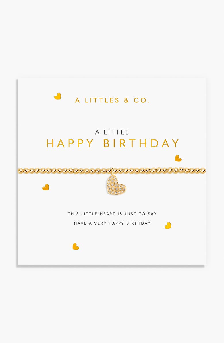 A Littles & Co Gold A Little 'Happy Birthday' Bracelet, Alternate, color, Metallic Gold