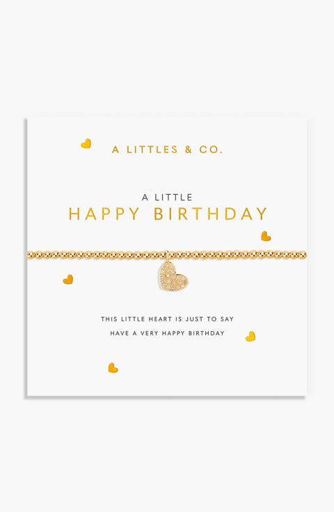 Gold A Little 'Happy Birthday' Bracelet
