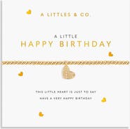 A Littles & Co Gold A Little 'Happy Birthday' Bracelet