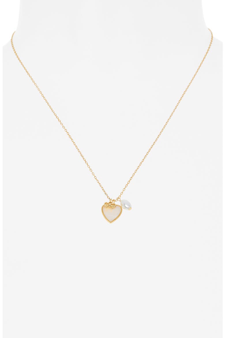 Sentimental Heart Pendant Necklace, Alternate, color, GOLD
