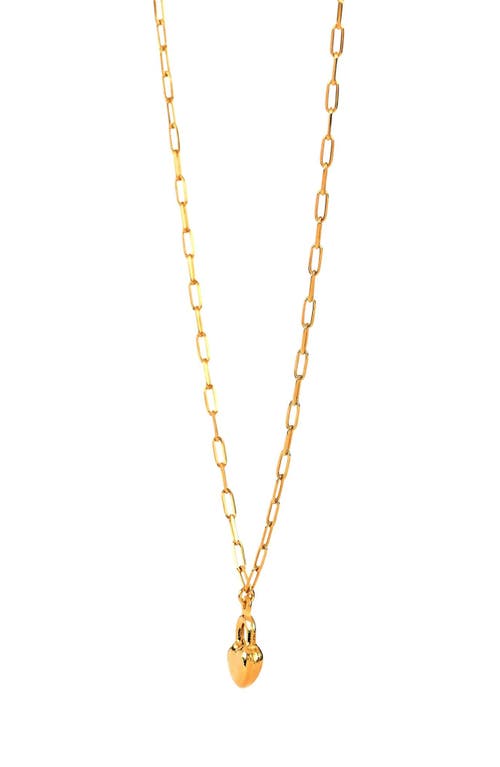 American Exchange Heart Lock Pendant Necklace