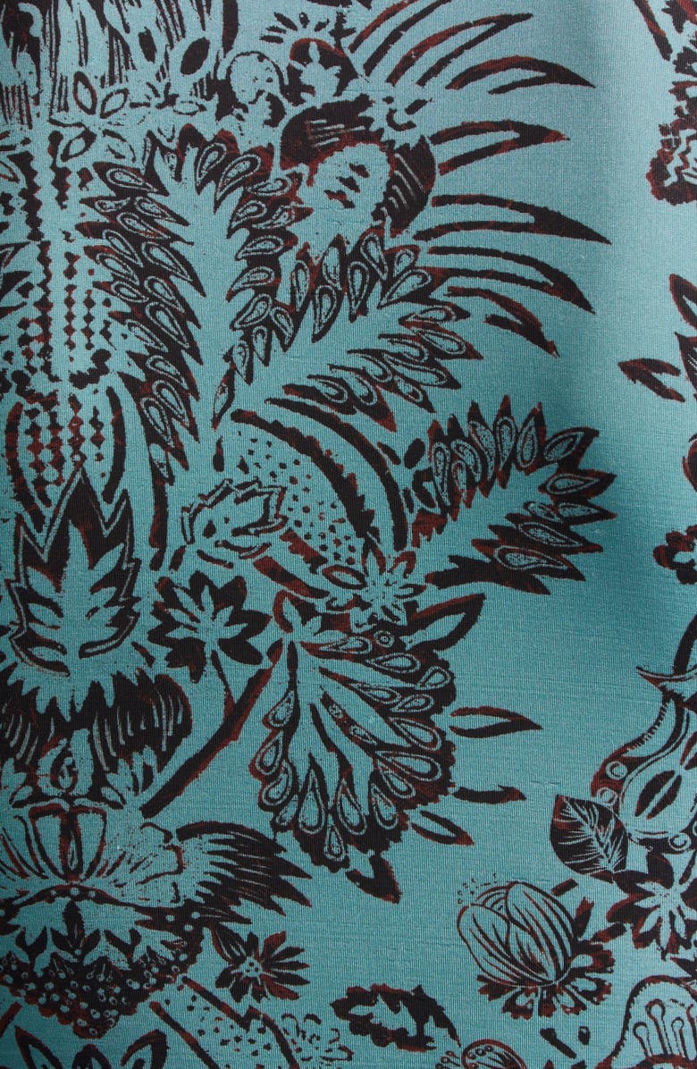 Ulla Johnson Asha Ruched Top, Alternate, color, Ocean Flora