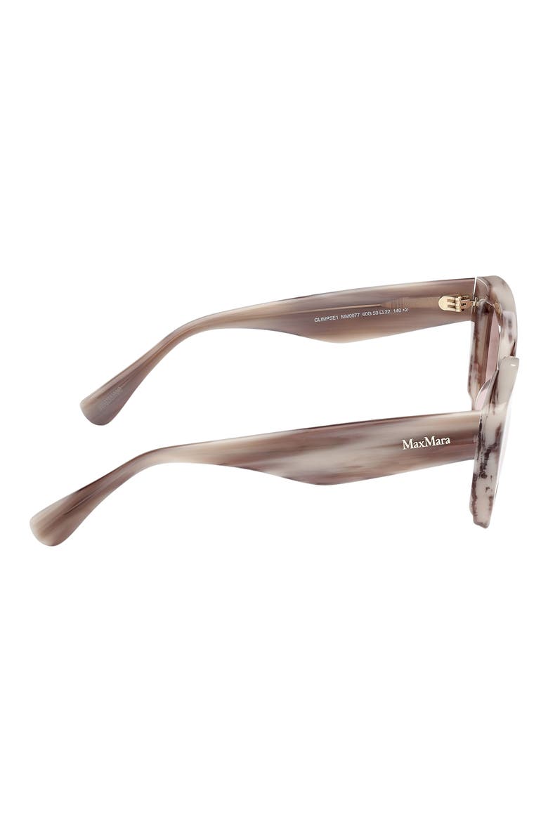 Glimpse 50mm Polarized Cat Eye Sunglasses, Alternate, color, CAMEL HORN / BROWN LENSES