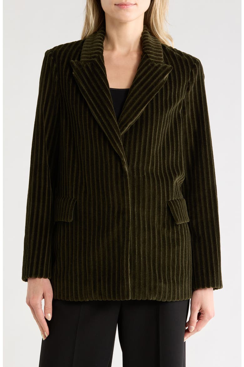 Peak Lapel Corduroy Jacket, Main, color, KHAKI
