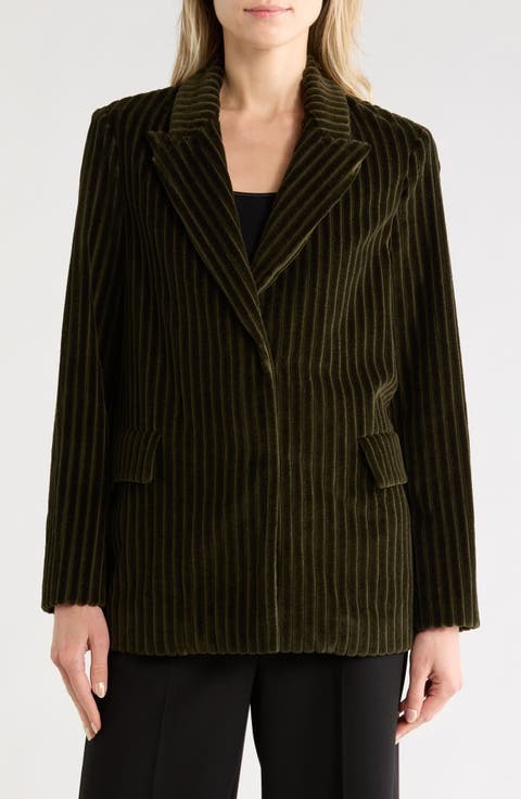 Peak Lapel Corduroy Jacket