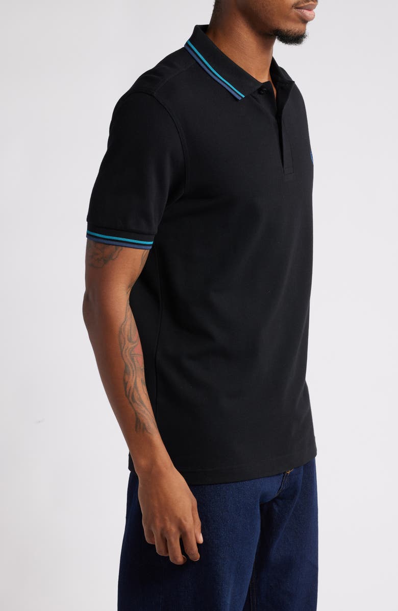 Fred Perry Extra Trim Fit Twin Tipped Piqué Polo, Alternate, color, 