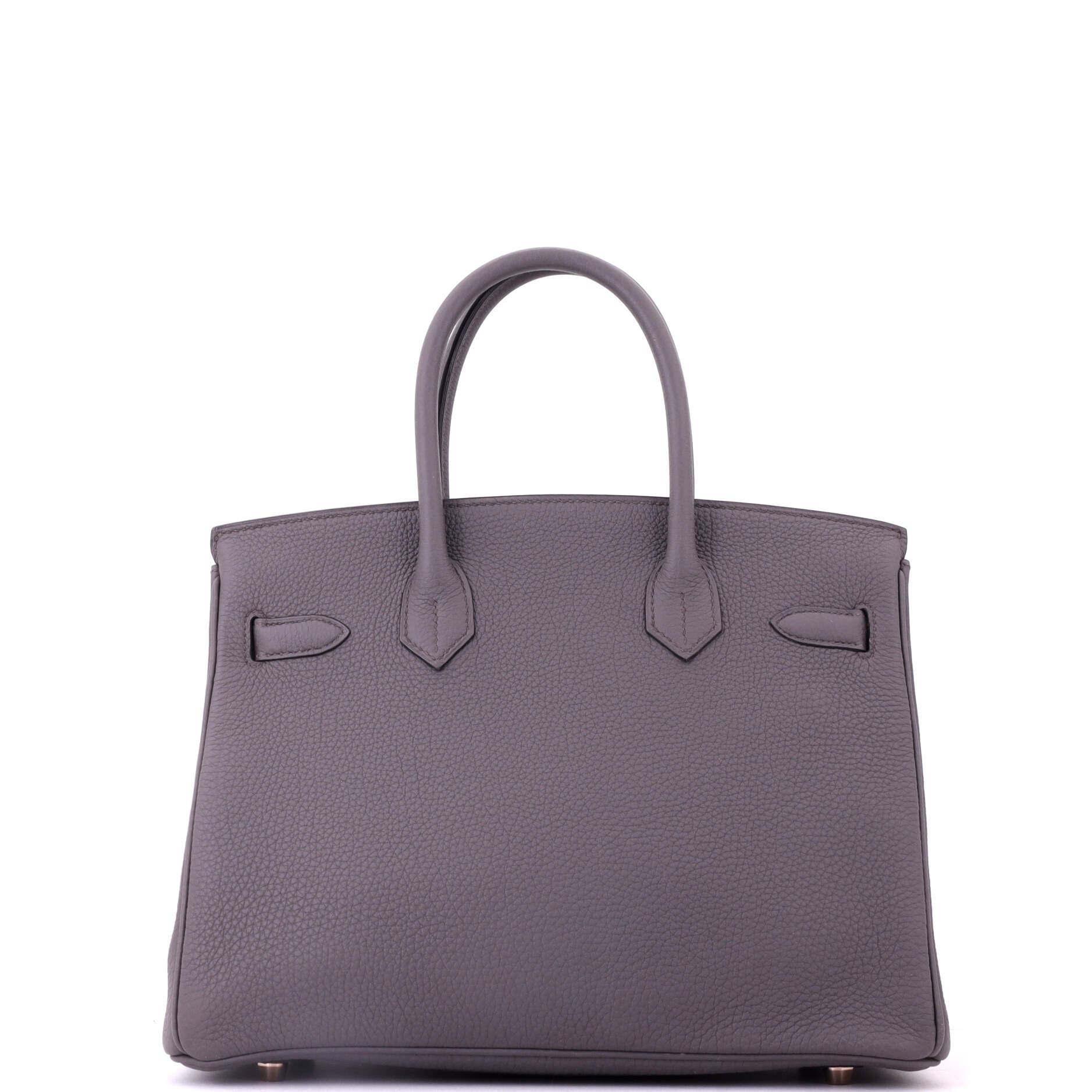 Pre-Owned Hermes Birkin Handbag Grey Togo with Rose Gold Hardware 30, Alternate, color, Etain