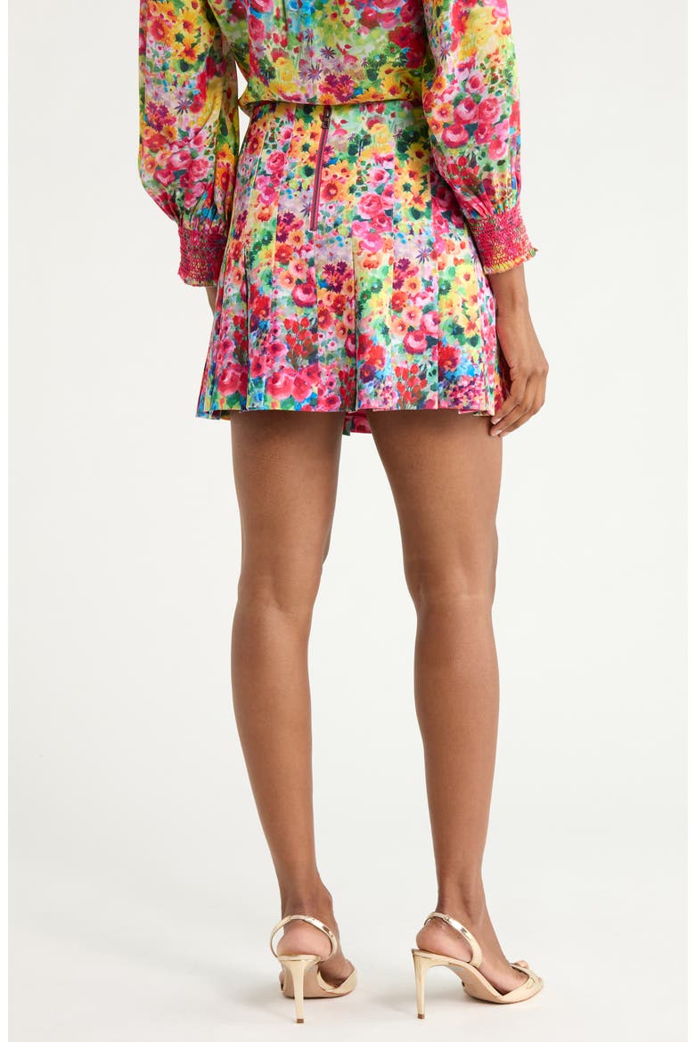 Carter Stitched Pleat Miniskirt, Alternate, color, GARDEN FLORAL