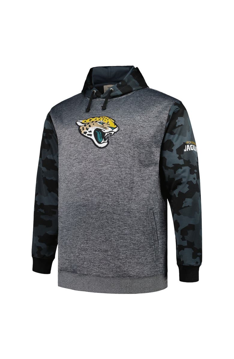 FANATICS Men's Fanatics Branded Heather Charcoal Jacksonville Jaguars Big & Tall Camo Pullover Hoodie, Alternate, color, 