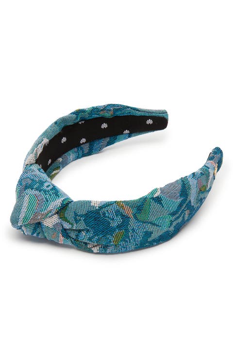 Knotted Floral Jacquard Headband