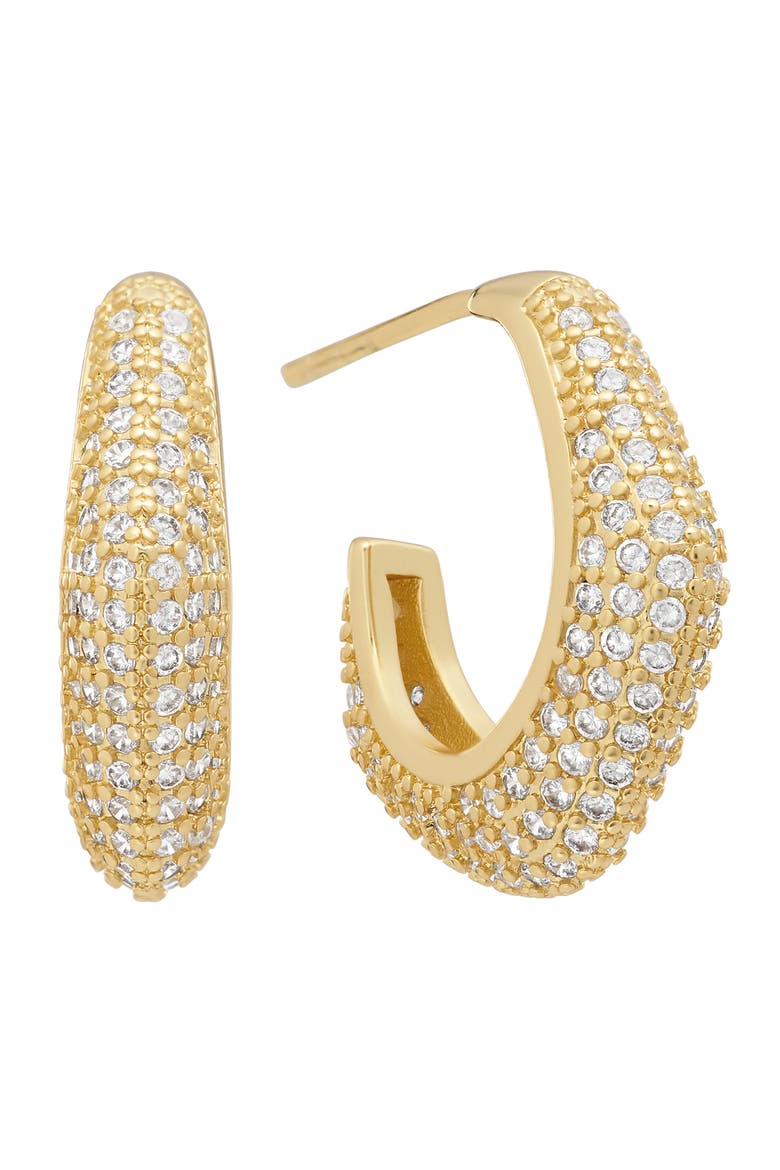 Pavé V-Shape Hoop Earrings video