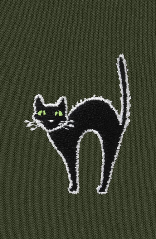 DALIX DALIX BLACK CAT CROPPED FLEECE HOODIE 