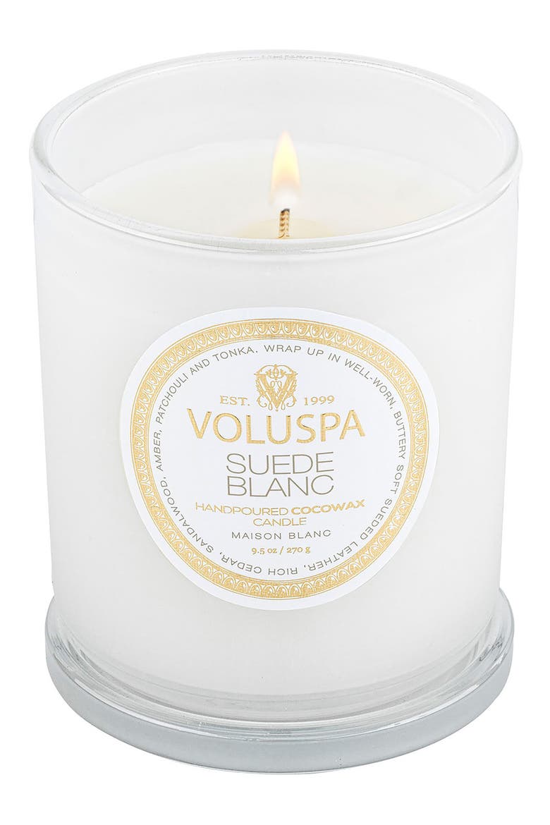 Suede Blanc Classic Candle, Main, color, SUEDE BLANC