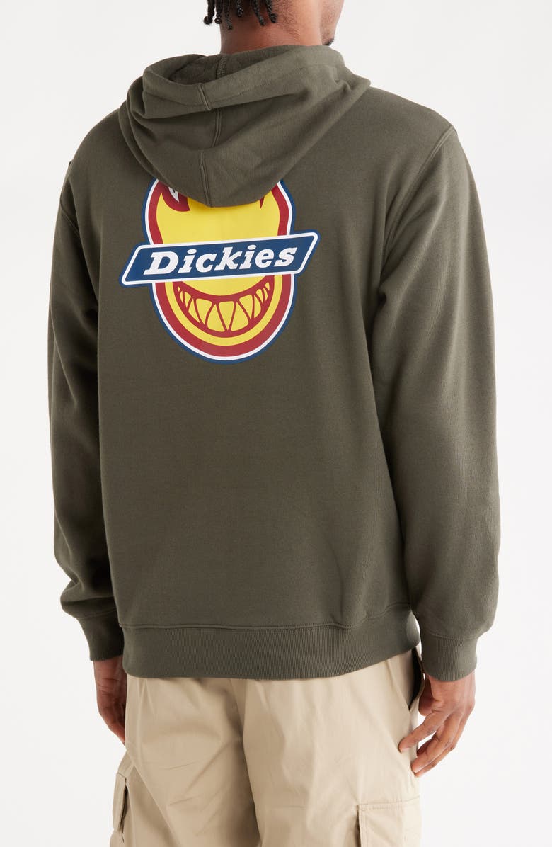 Dickies x Spitfire Hoodie, Alternate, color, Olive Green