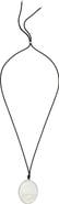 Robert Lee Morris Mother of Pearl Reversible Cord Pendant Necklace
