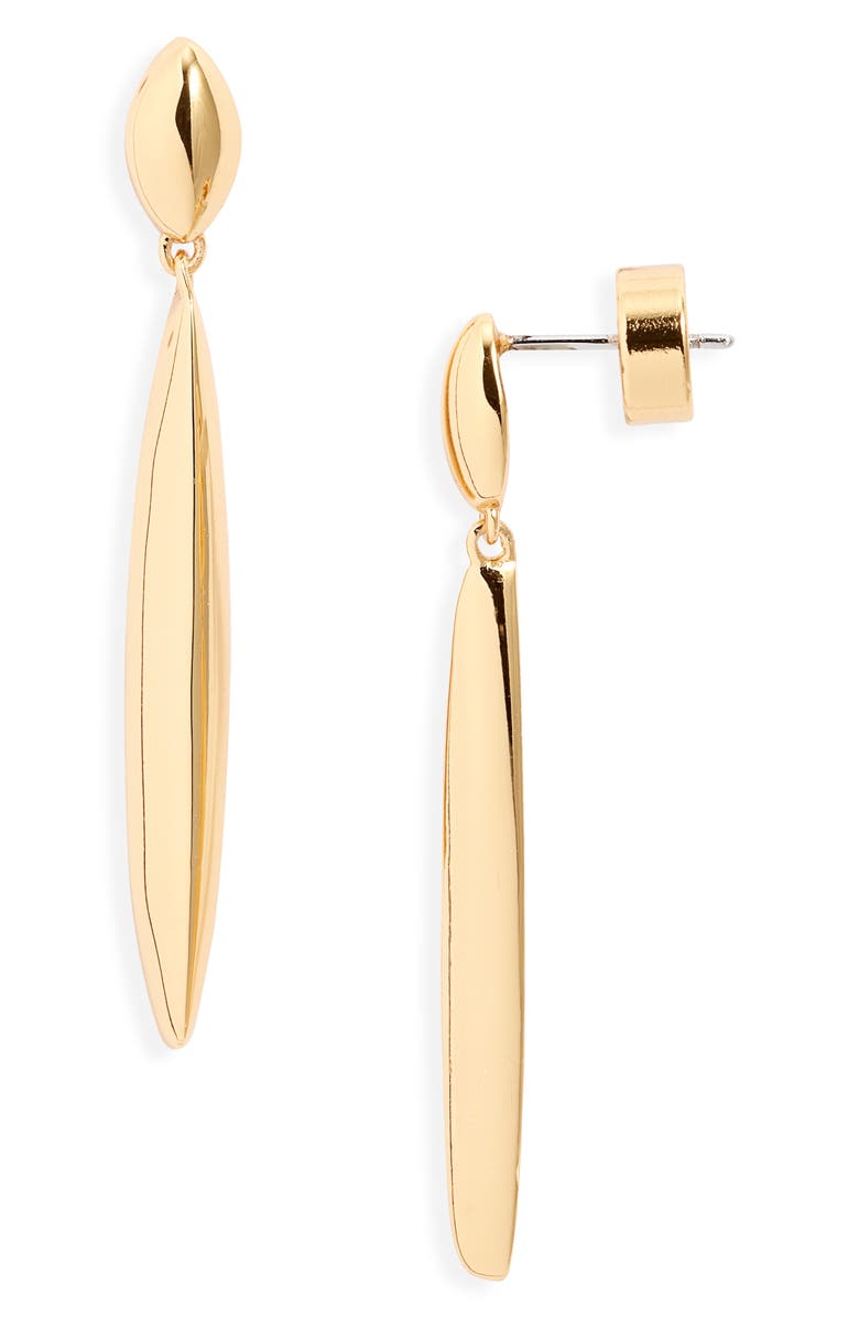Nordstrom Demifine Elongated Drop Earrings, Main, color, 14K Gold Plated