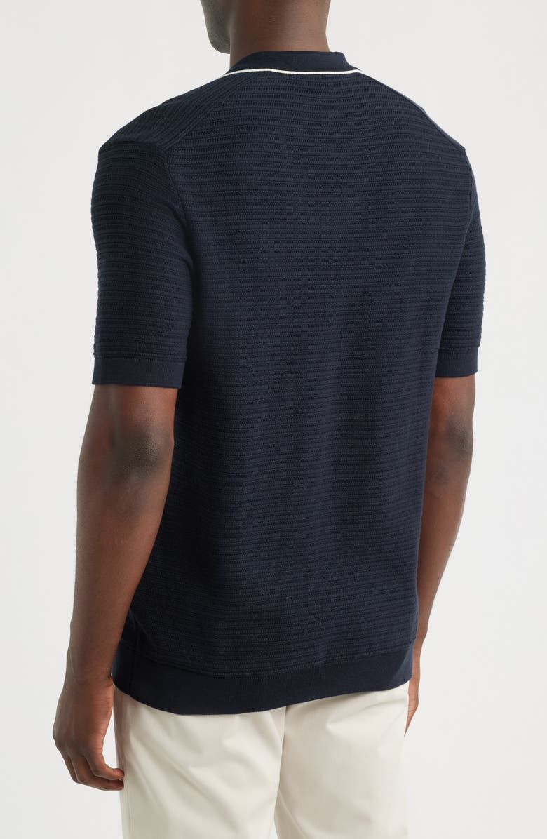 Mavi Jeans Short Sleeve Sweater Polo, Alternate, color, Dark Sapphire