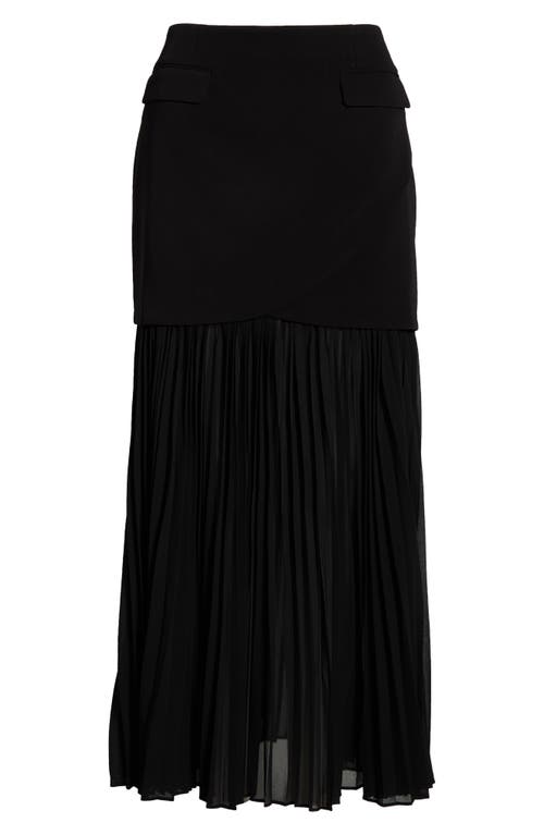 Astr The Label Deaile Contrast Layer Skirt In Black