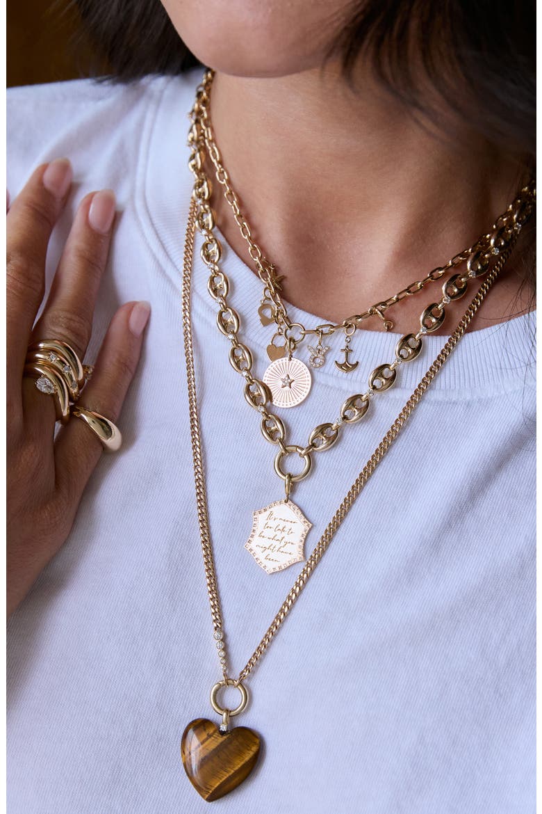 14K Gold Diamond Large Mariner Link Enhancer Necklace, Alternate, color, 14K YELLOW GOLD