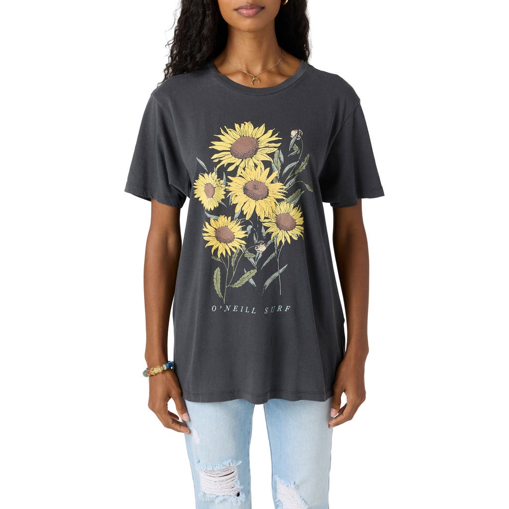 O'neill Botanic Blossom Oversize Graphic T-shirt In Black