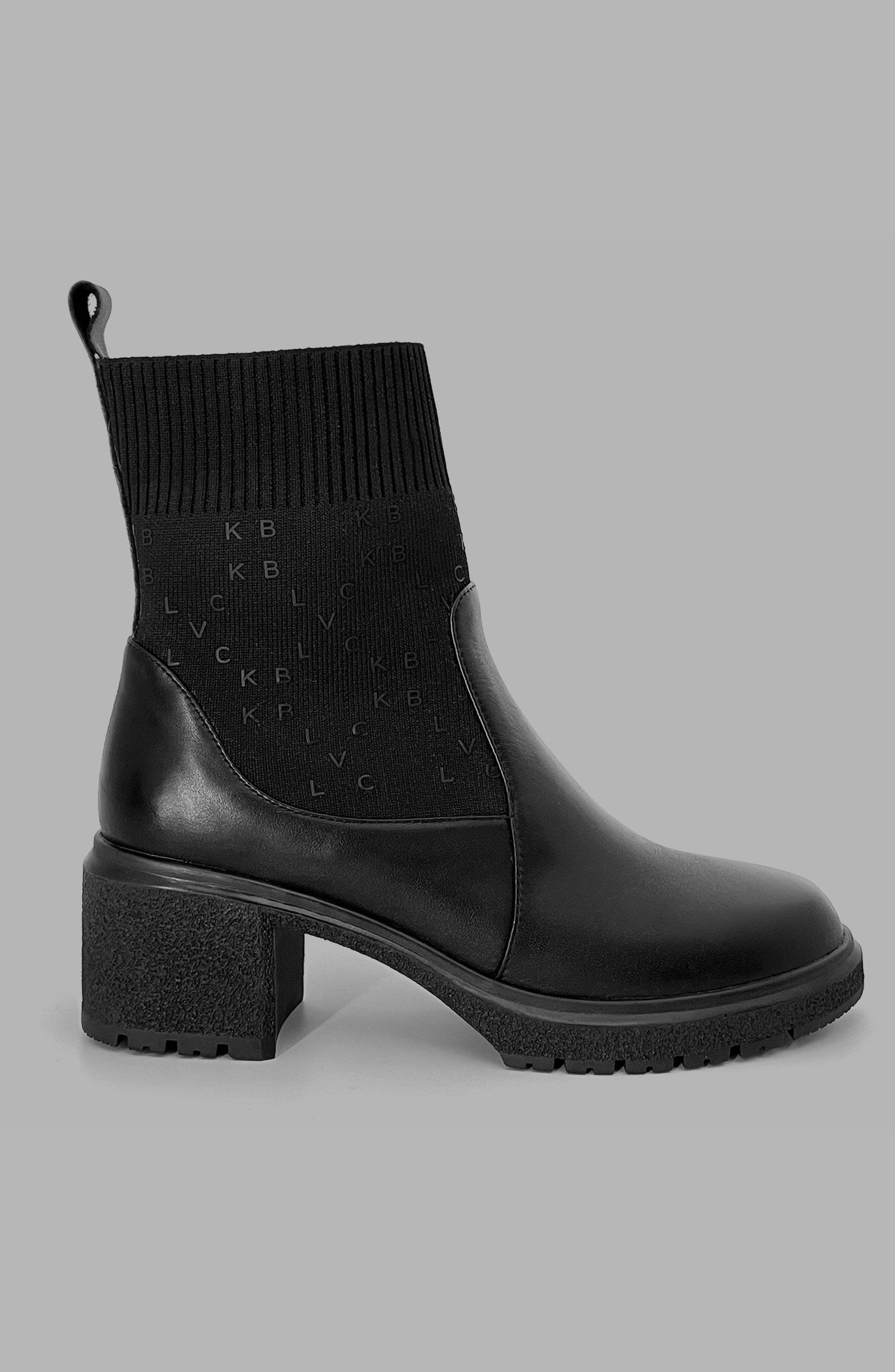 Blvck Monogram Ankle Boots, Alternate, color, Black