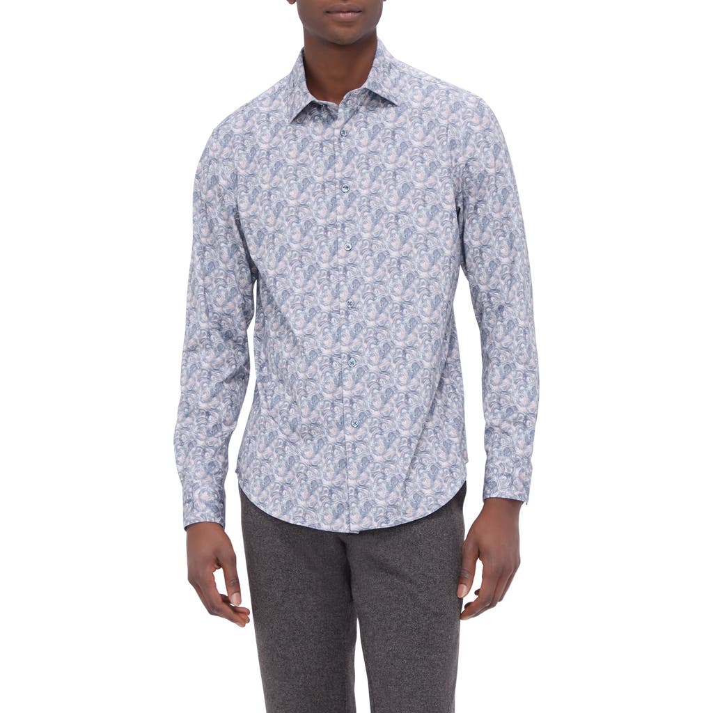 BUGATCHI BUGATCHI JIMMY OOOHCOTTON® ABSTRACT PRINT BUTTON-UP SHIRT
