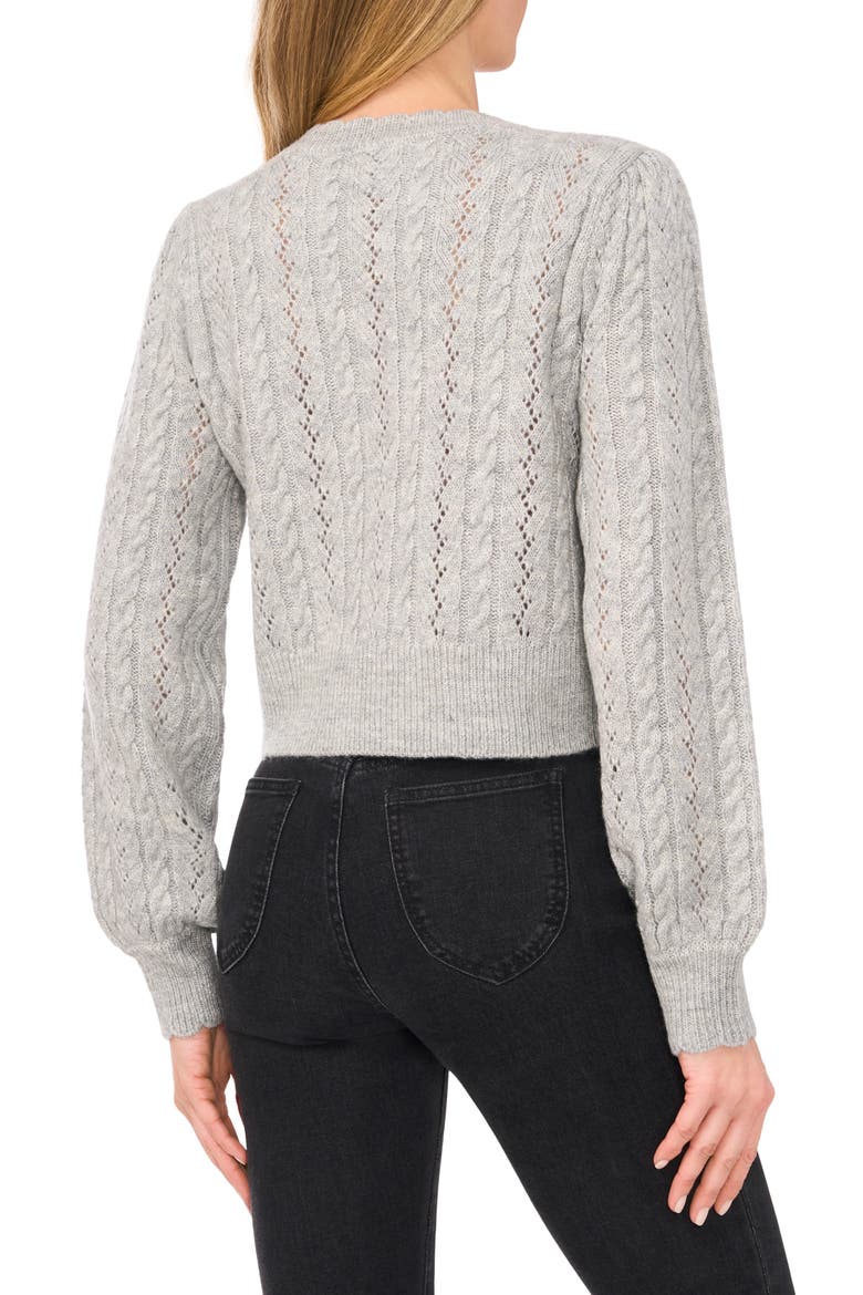 Mixed Stitch Cardigan, Alternate, color, LIGHT HEATHER GREY