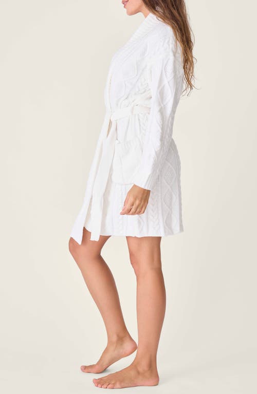 Pj Salvage Cable Knit Robe In White