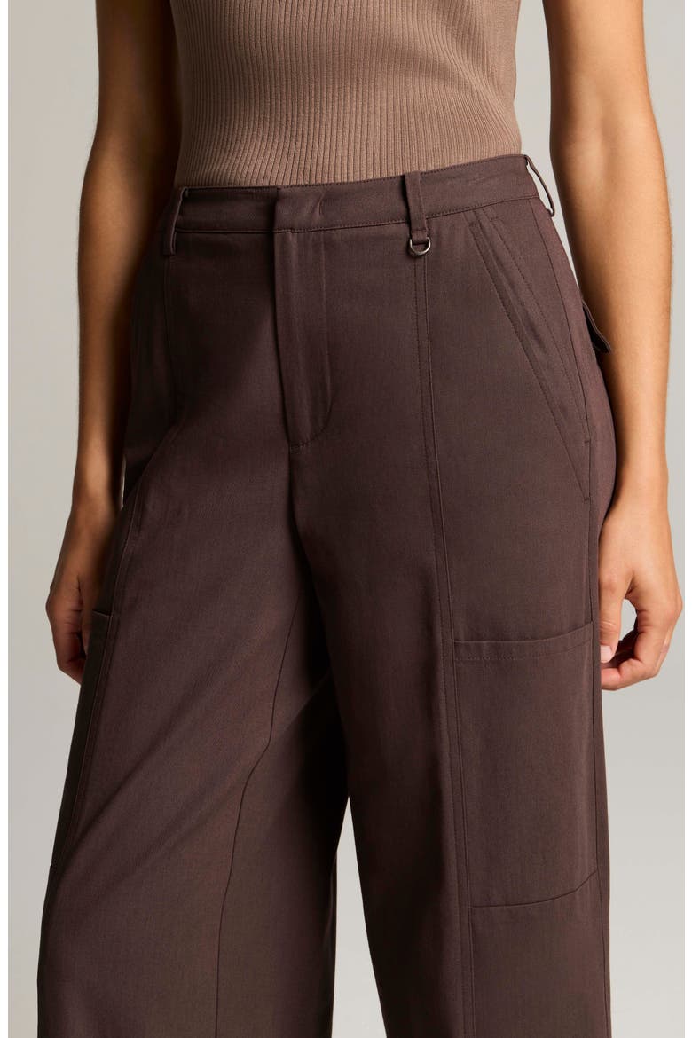 Mid Rise Wide Leg Panel Pants, Alternate, color, IRON