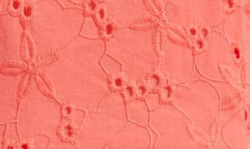 Anne Klein Cotton Eyelet Minidress In Pink
