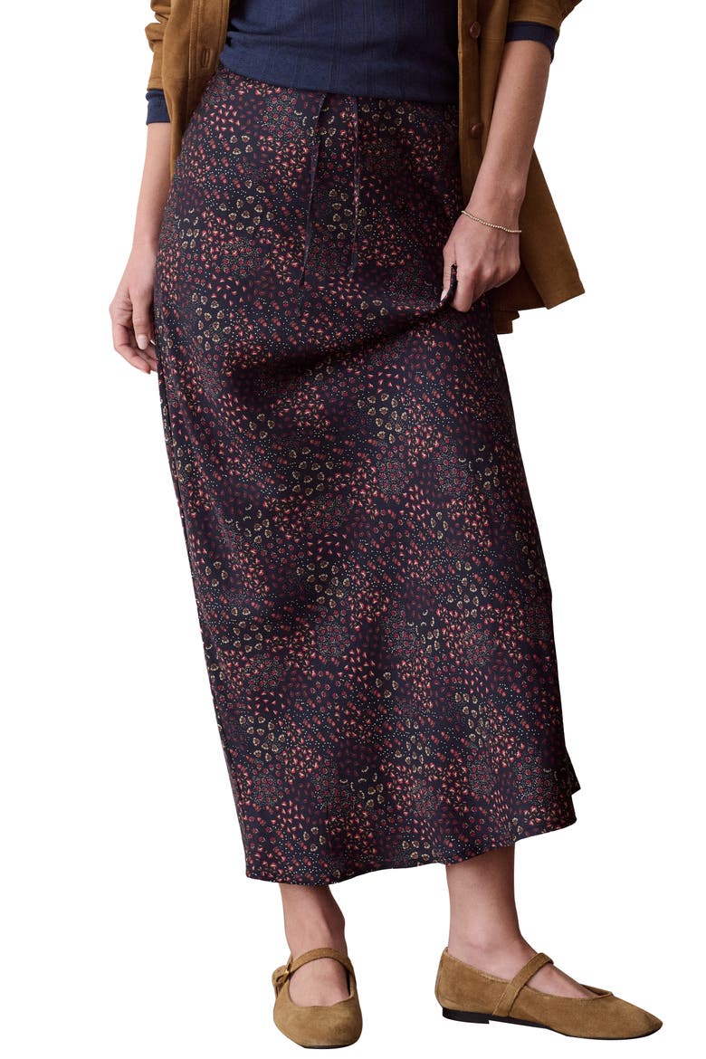 Silvia Maxi Skirt, Main, color, NAVY FLORAL