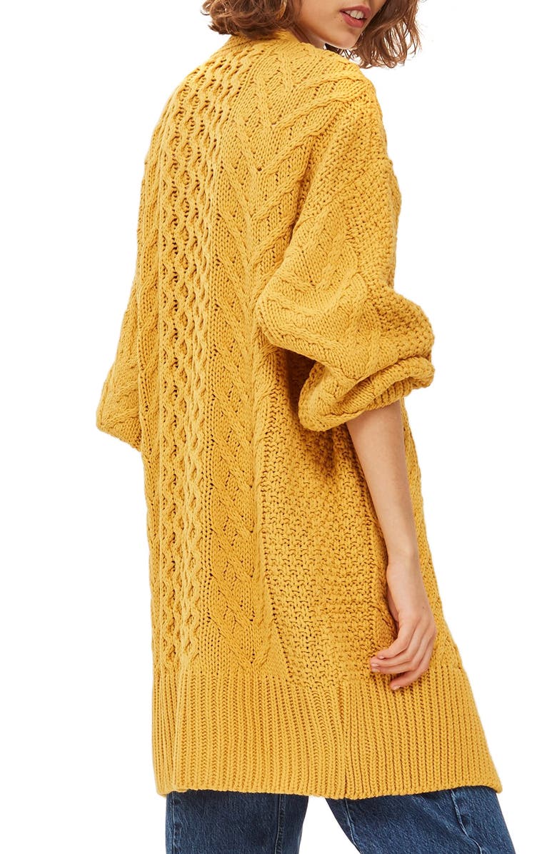 Topshop Long Open Front Cardi, Alternate, color,