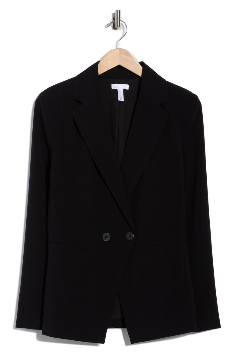 Tailored Double Breasted Blazer, Alternate, color, BLACK