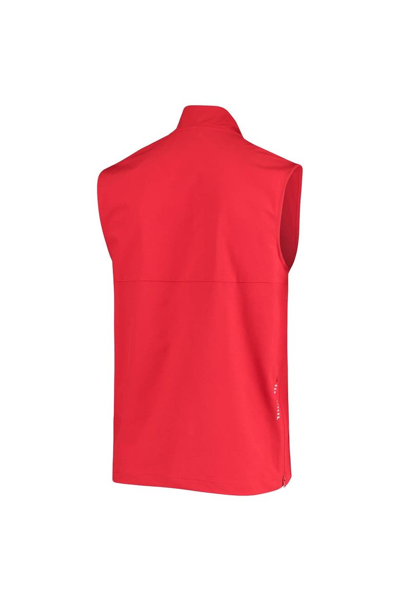 Men's Under Armour Red Texas Tech Red Raiders Sideline Squad Coaches Quarter-Zip Vest, Alternate, color, Red