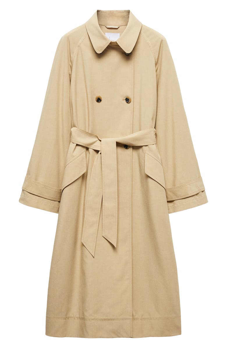 MANGO Fluid Belted Trench Coat, Alternate, color, 