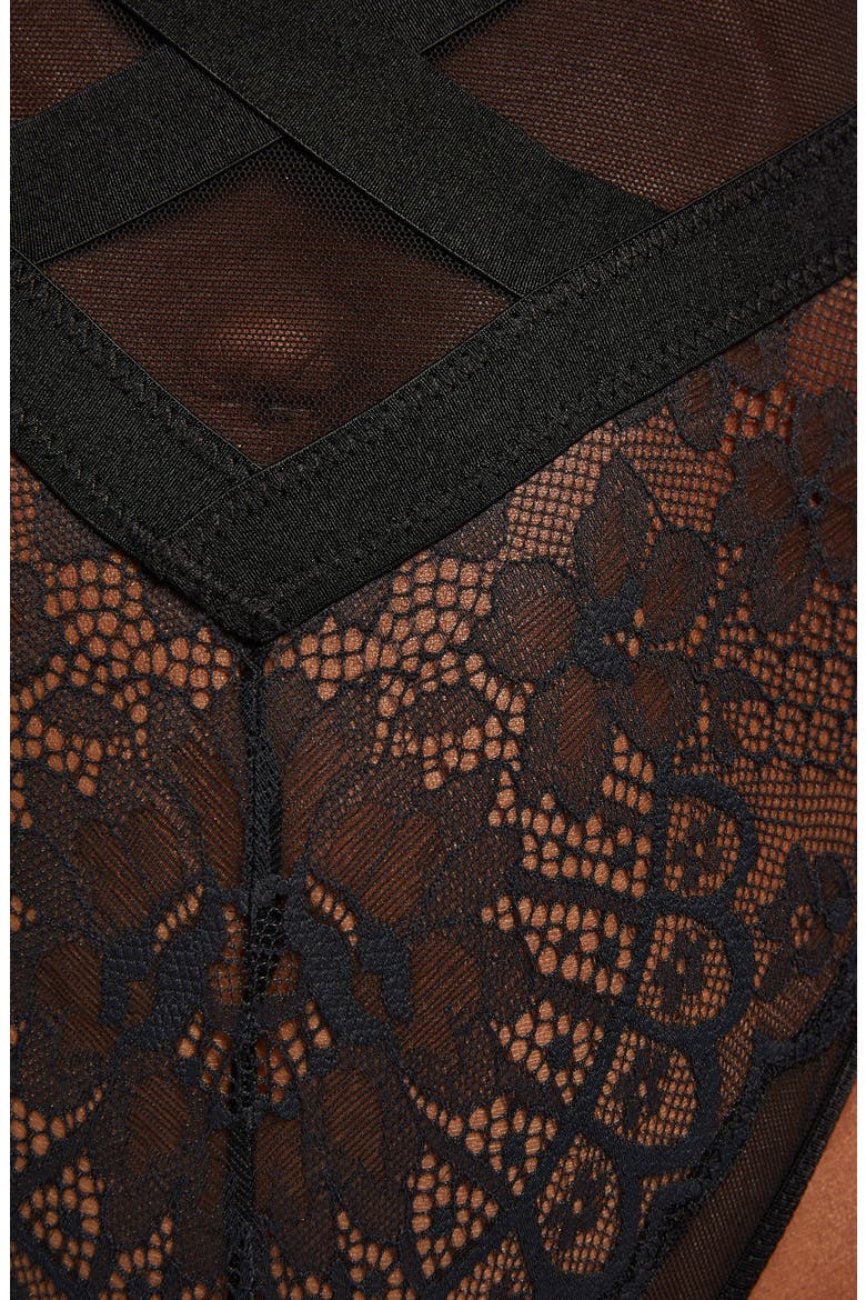 Rabella Cap Sleeve Bodysuit, Alternate, color, CAVIAR