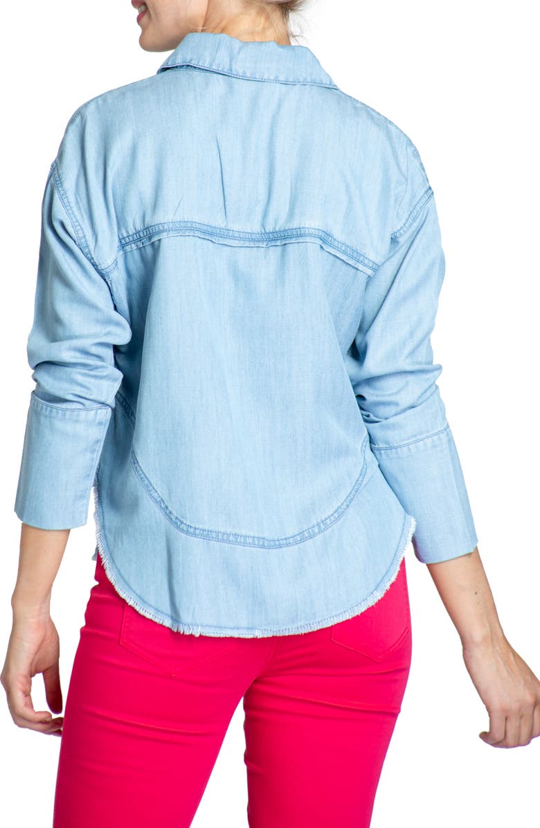 APNY Grommet Henley Chambray Top, Alternate, color, Light Indigo