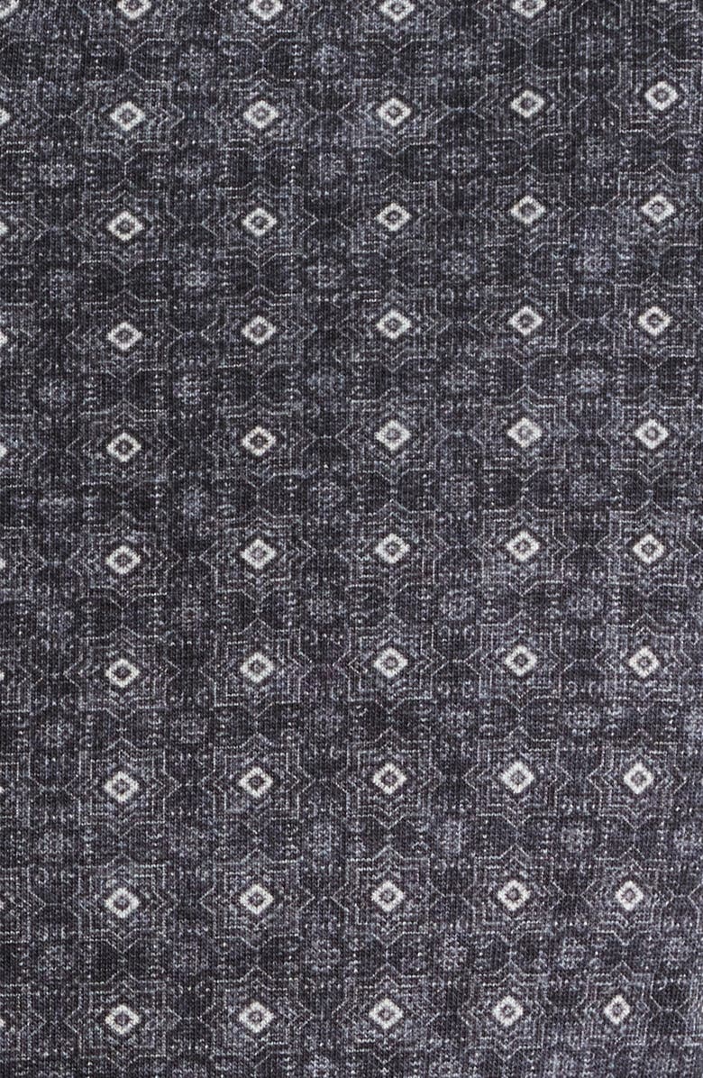 Emanuel Berg Modern Fit Stretch Cotton Jersey Dress Shirt, Alternate, color, Charcoal