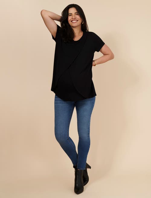 Motherhood Maternity Secret Fit Over The Belly Ankle Length Skinny Jeans In Medium Wash