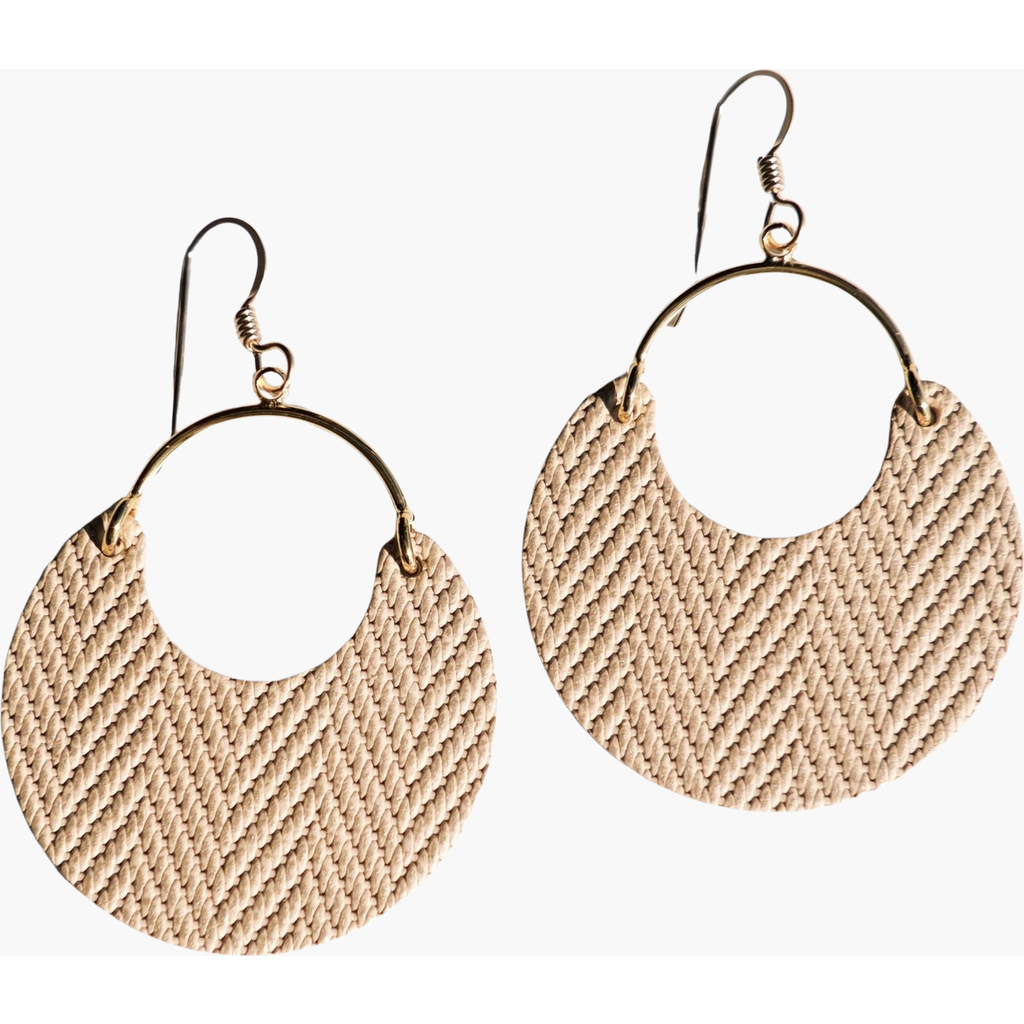 Nickel & Suede Ninas Leather Earrings In Multi