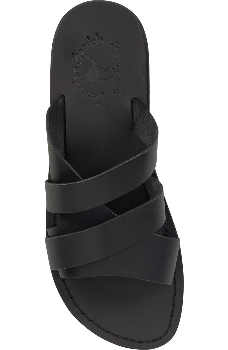 Jerusalem Sandals Lucas Slide Sandal, Alternate, color, Black