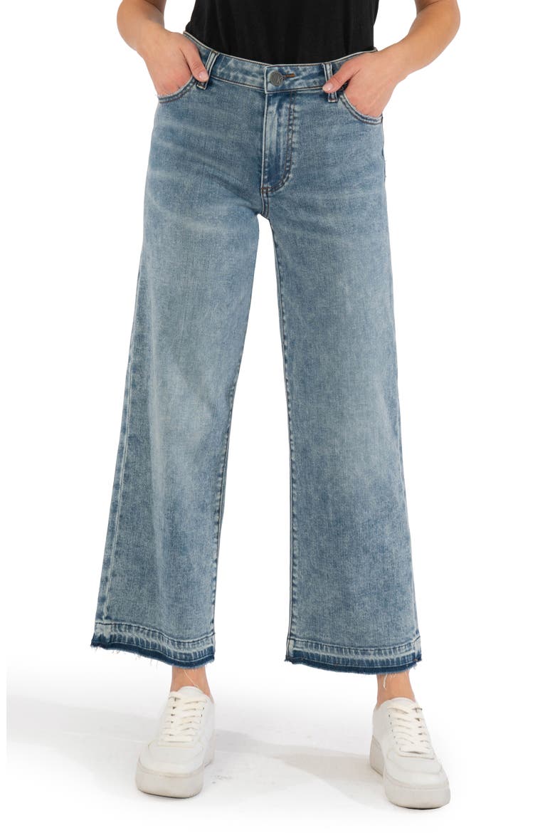Fab Ab High Waist Release Hem Wide Leg Jeans, Main, color, IMPORTANCE