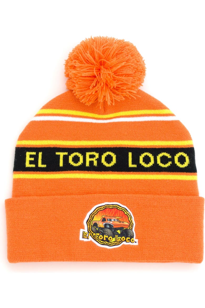 Knit Beanie Hat, Main, color, El Toro Loco Orange