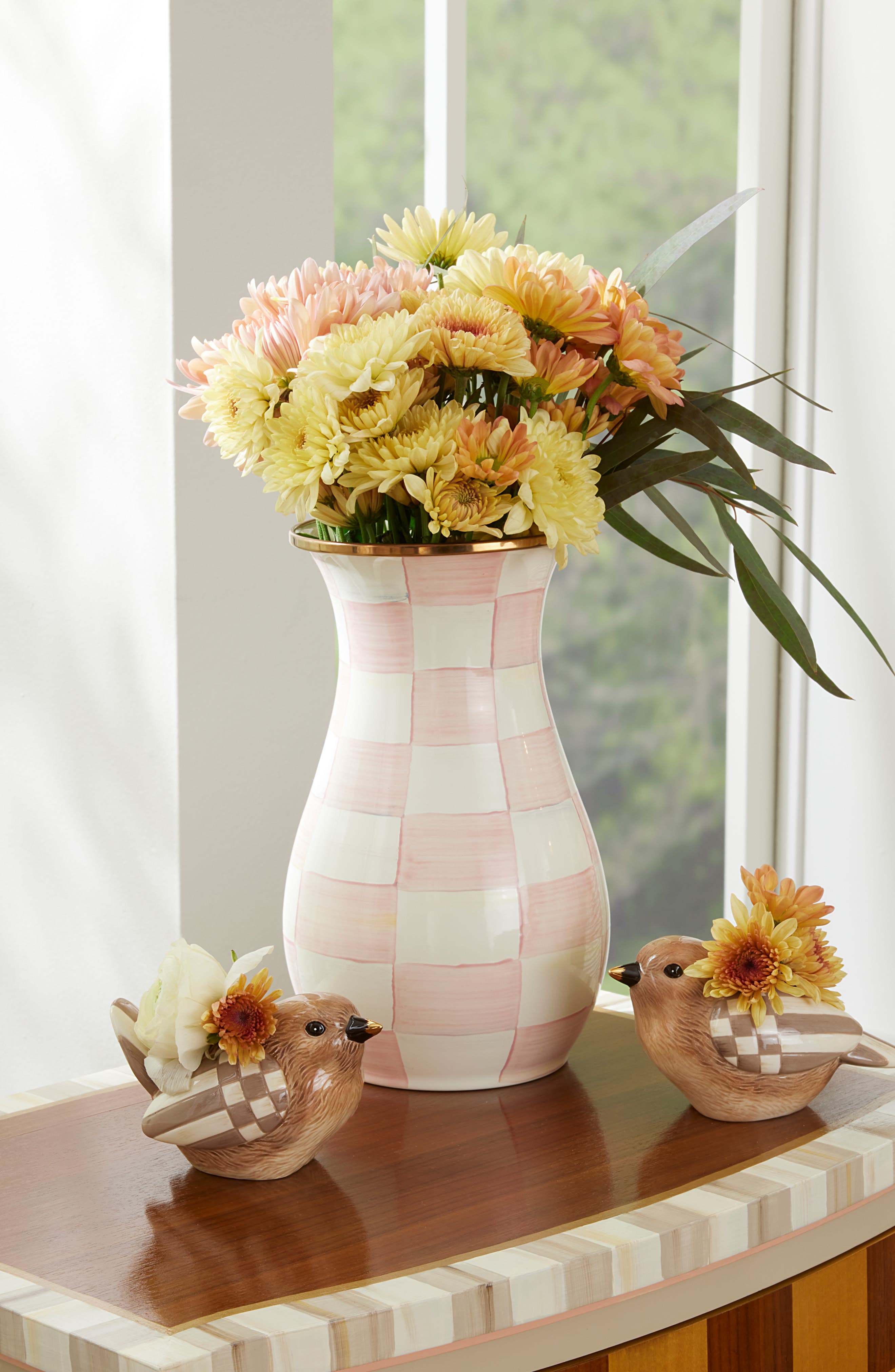 MacKenzie-Childs Rosy Check Vase - Thumbnail 3