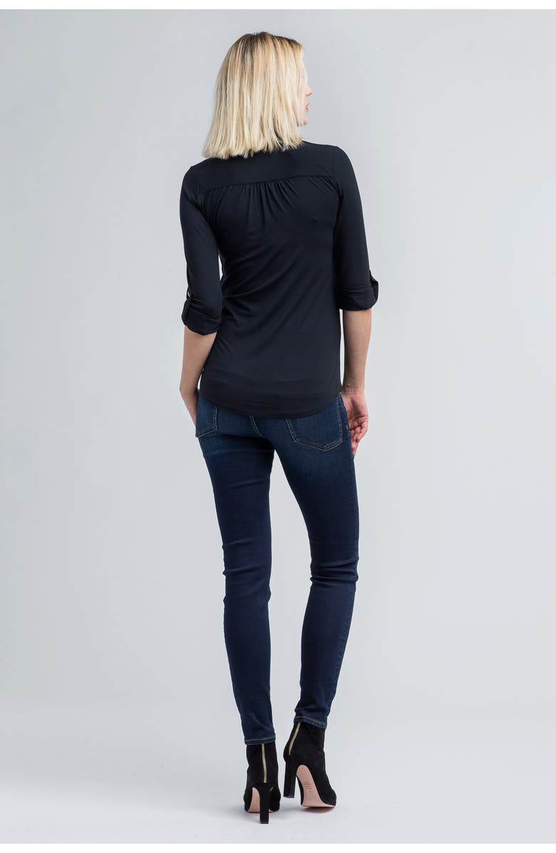 Nom Maternity Amelie Maternity & Nursing Top, Alternate, color, Black