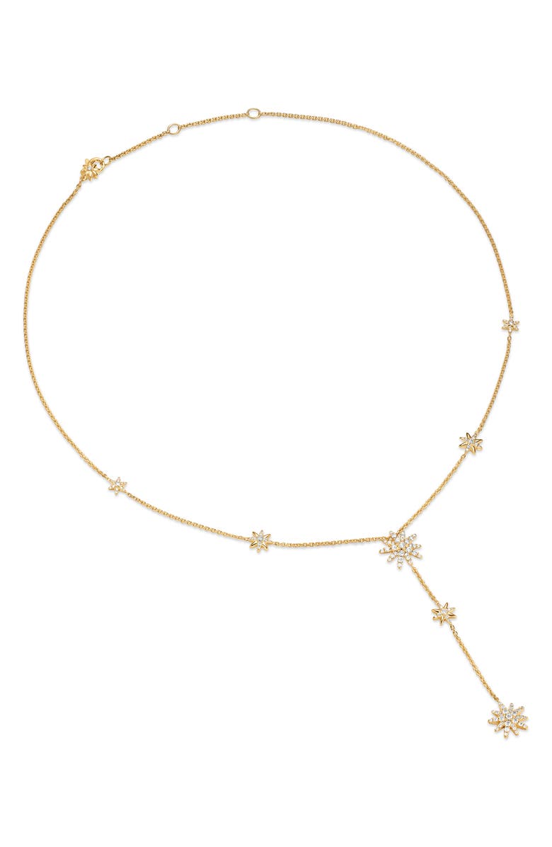 David Yurman Starburst Pavé Diamond Y-Necklace, Alternate, color, Gold