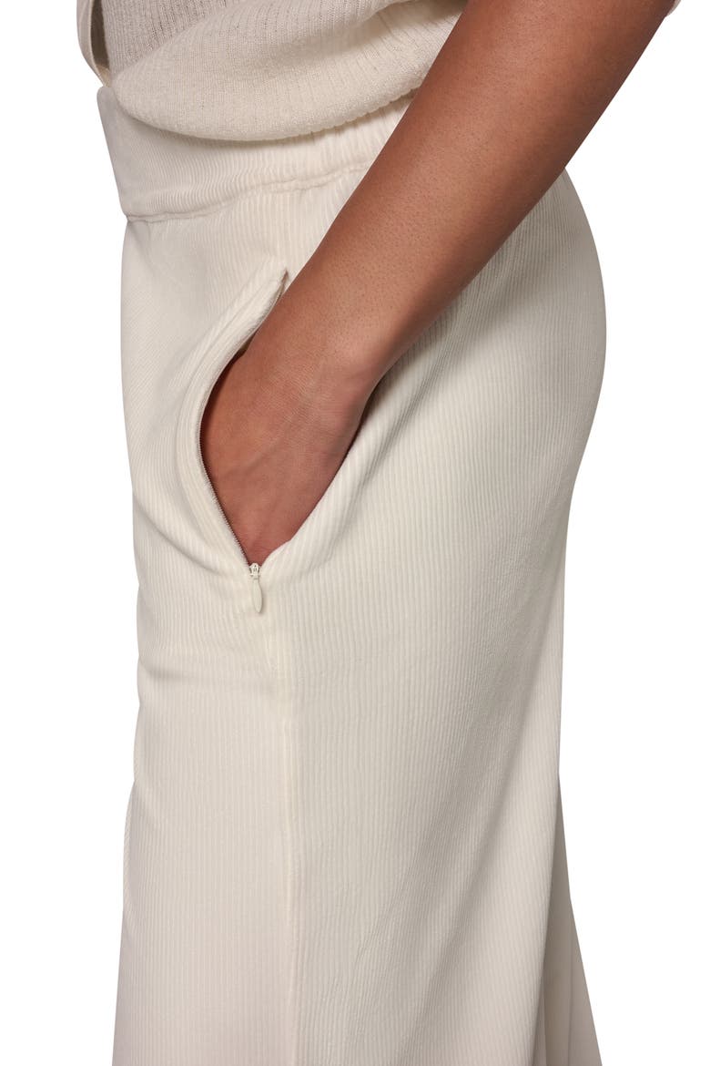 High Waist Wide Leg Corduroy Pants, Alternate, color, CREAM