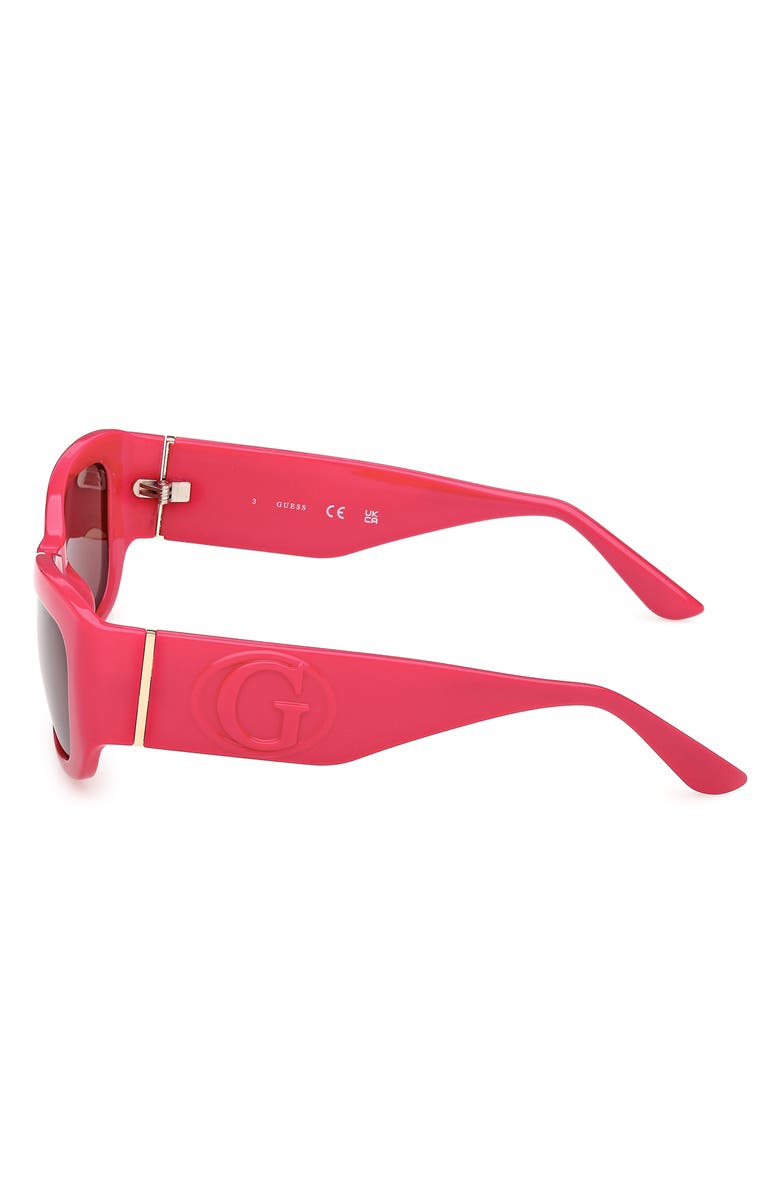 GUESS Rectangular Sunglasses, Alternate, color, Shiny Pink / Bordeaux