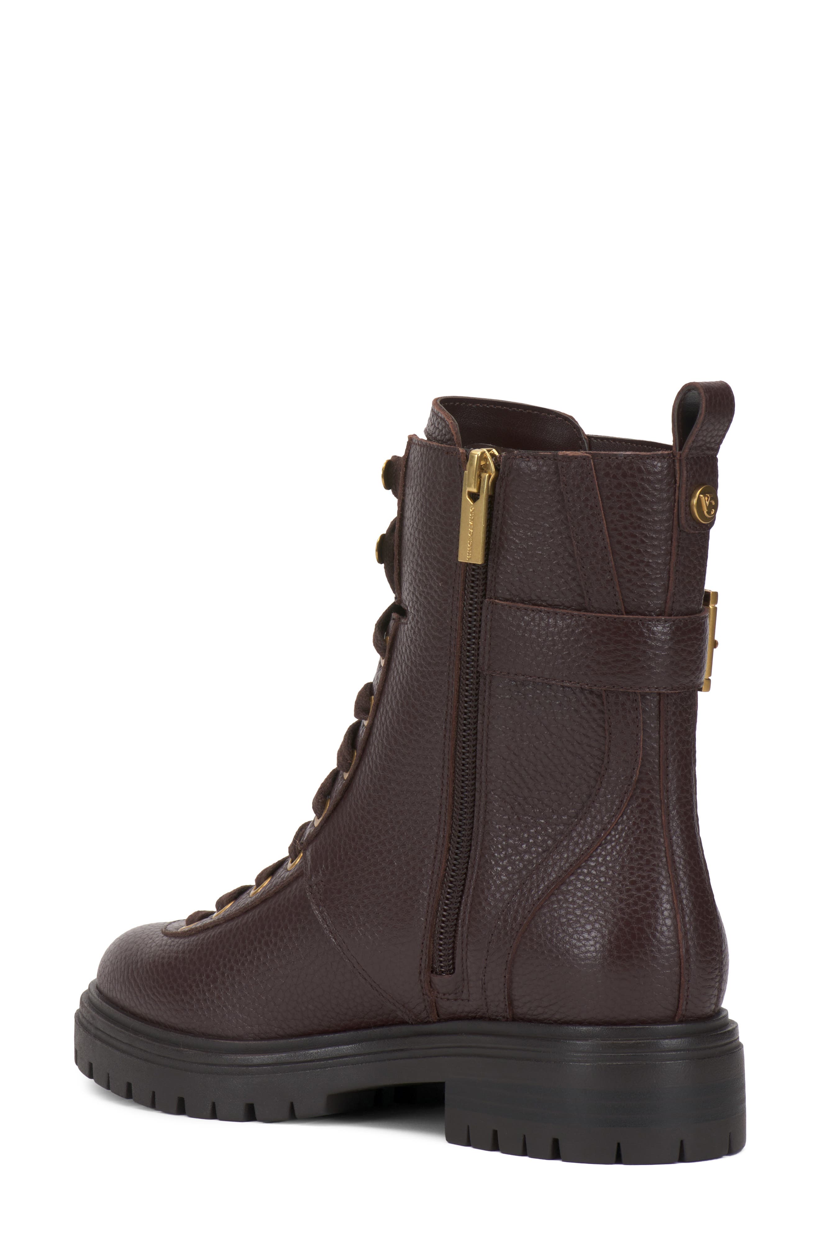 Becinda Leather Combat Boot, Alternate, color, ESPRESSO